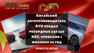 Китайский автопроизводитель BYD продал рекордные 240 220 NEV, превысив 1 миллион за год