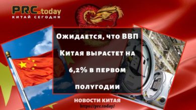 Ожидается, что ВВП Китая вырастет на 6,2% в первом полугодии